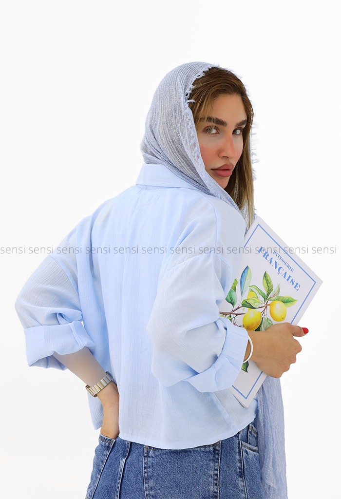 شومیز گره ای شیشه ای کد1006175